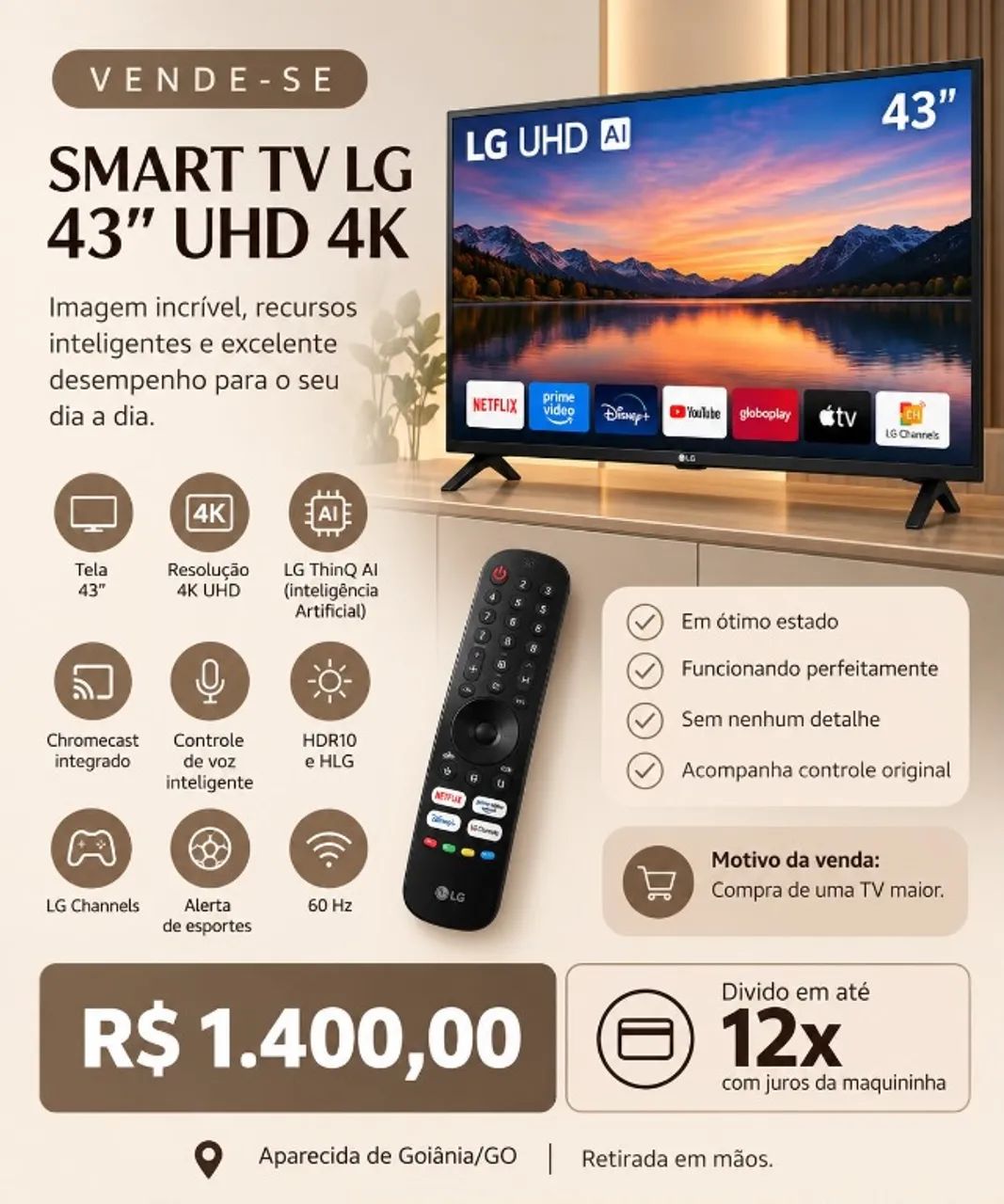 Televisão 43 Polegadas SMART