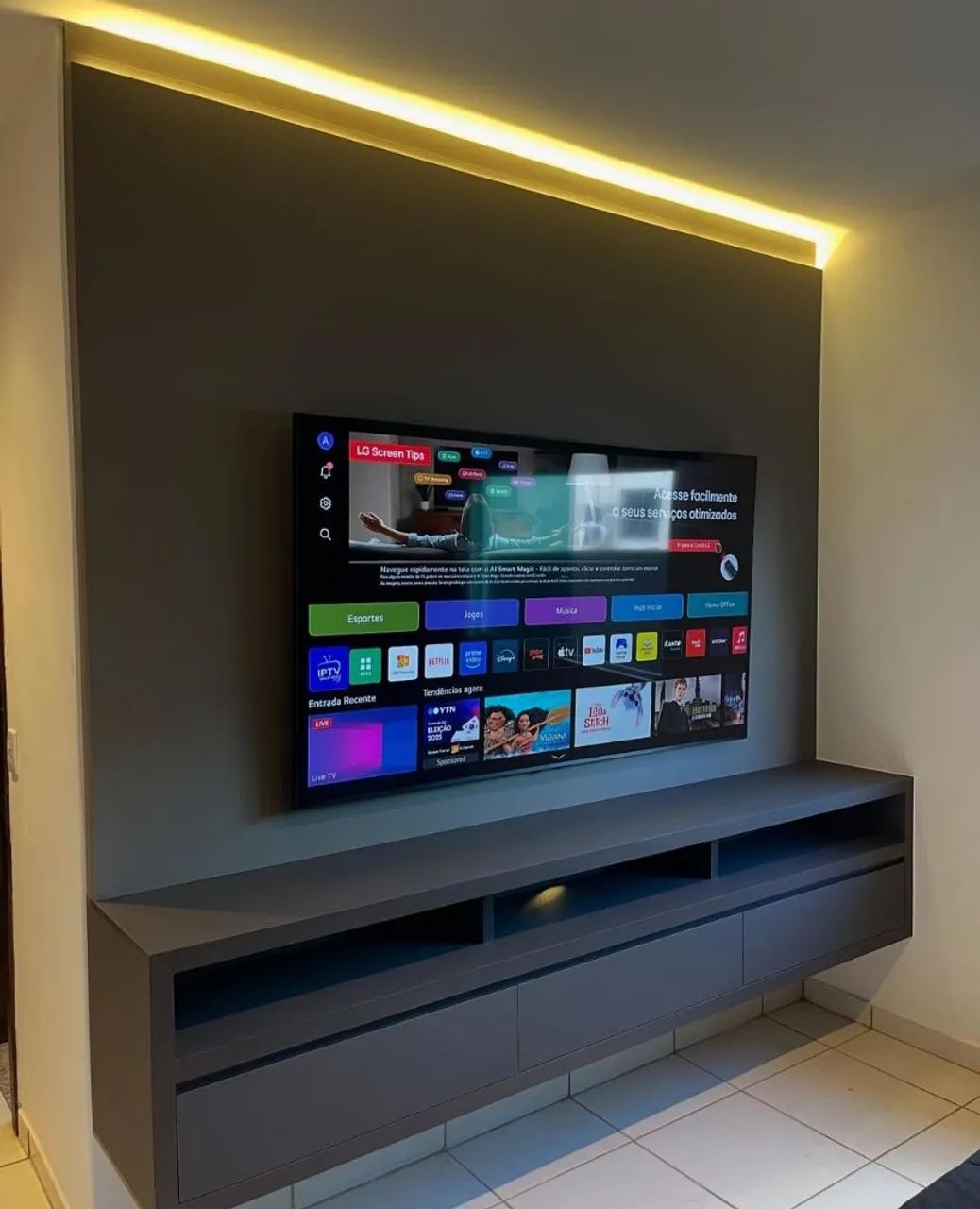 Painel De Tv Suspensa