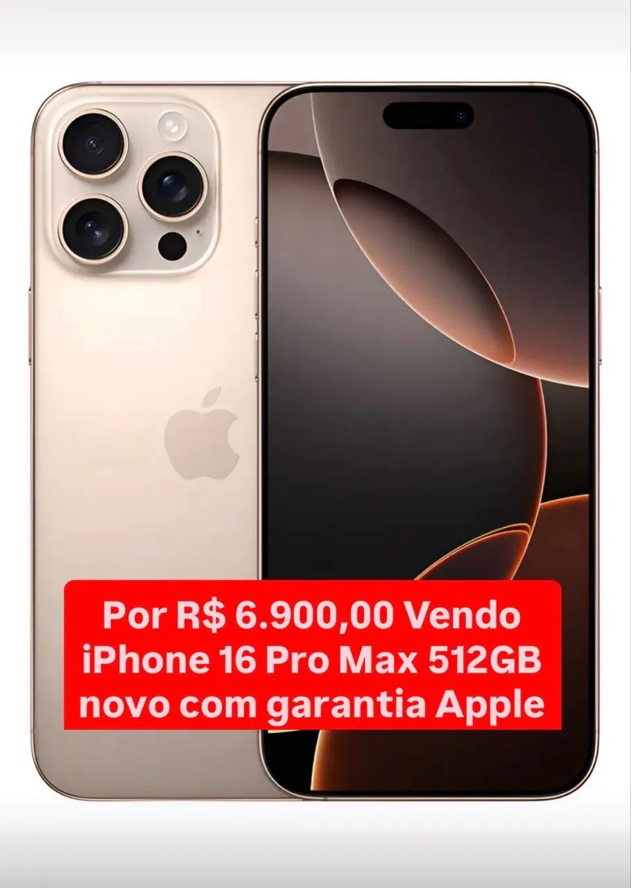 iPhone 16 Pro Max 512GB novo - Celulares e Smartphones - Lagoa