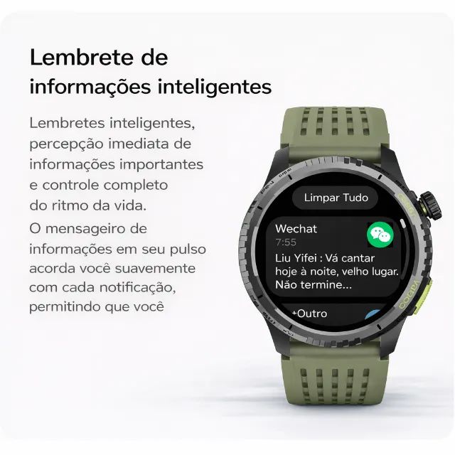 Smartwatch Redondo Bateria Longa Duração Corrida Strava Ios Android Amoled - Foto 5