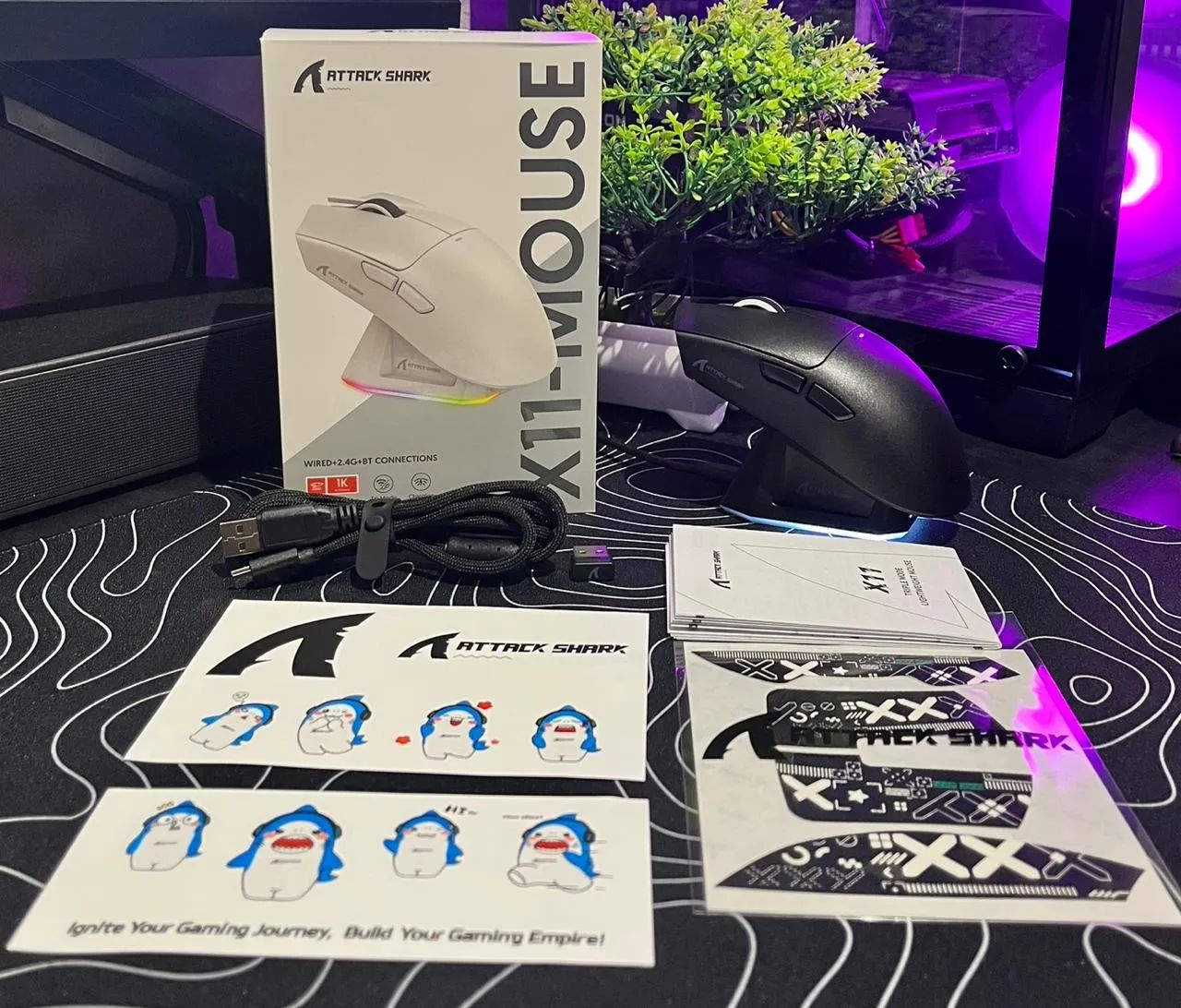 MOUSE GAMER ATTACK SHARK X11 - PRETO
