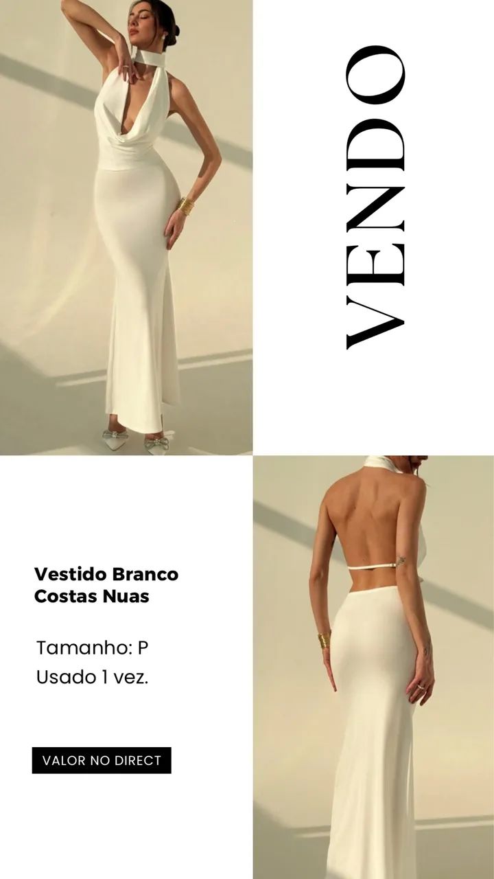 Vestido branco festa 