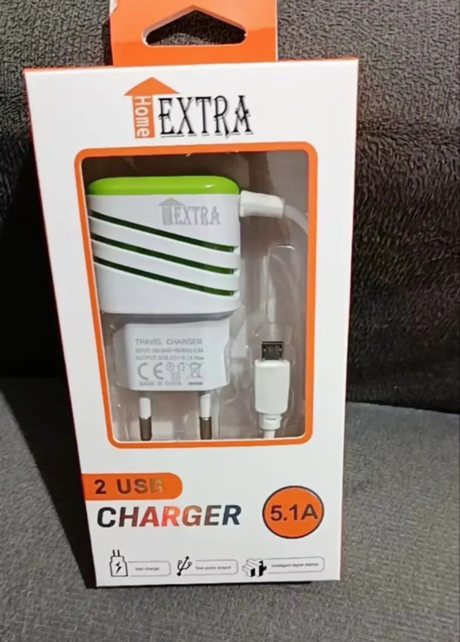 CARREGADOR CELULAR 5.1A V8 MICRO USBll  1 e 10 ou 3 por 20  - Foto 3