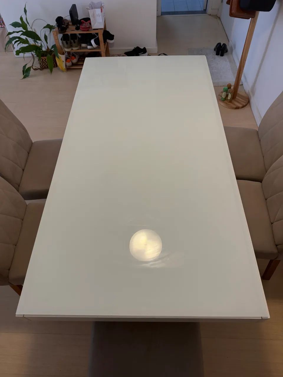 Mesa com tampo de vidro + 4 cadeiras  - Foto 3