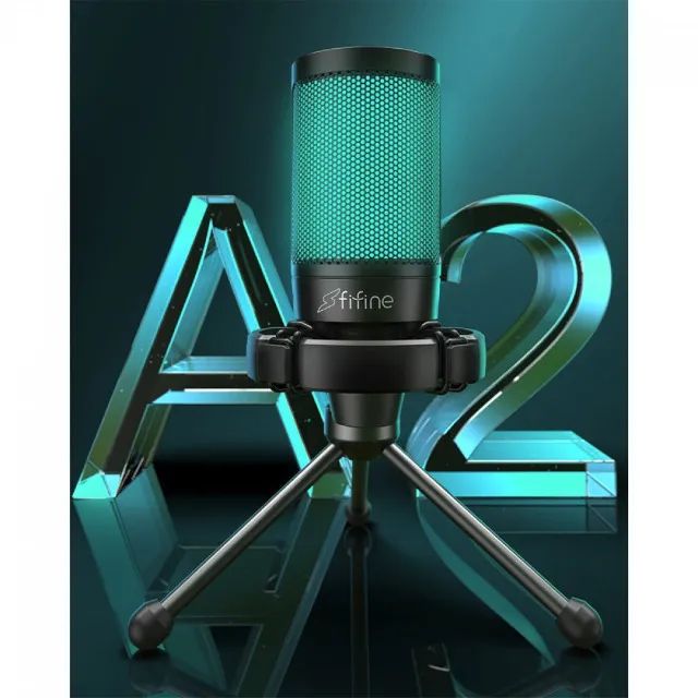 Microfone Gamer Condensador Fifine SuperFrame Edition SFM2, USB, RGB, Black, 12x 16,34  - Foto 6