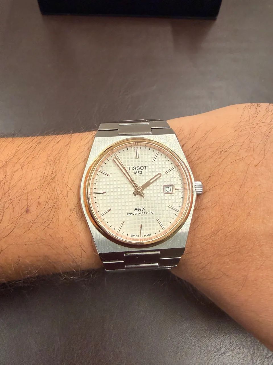 Relógio Tissot PRX Powermatic 80 Automático 40mm Bicolor Rosé