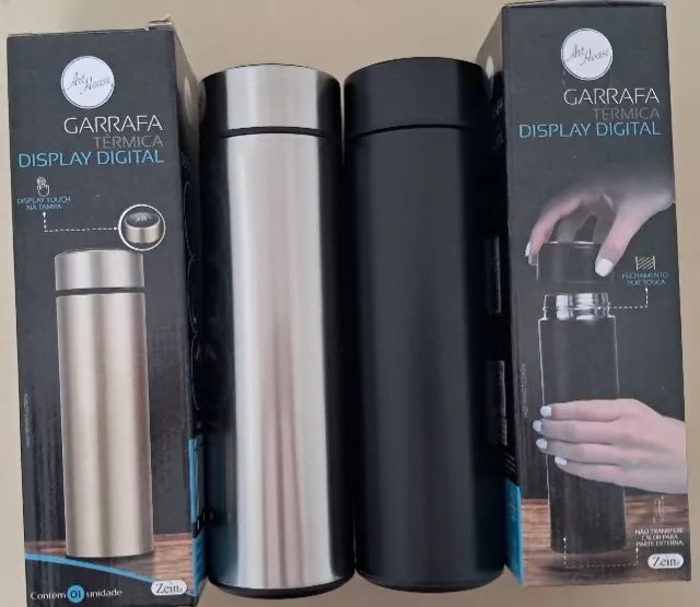 GARRAFA TÉRMICA DISPLAY DIGITAL - Art House Kit com 2