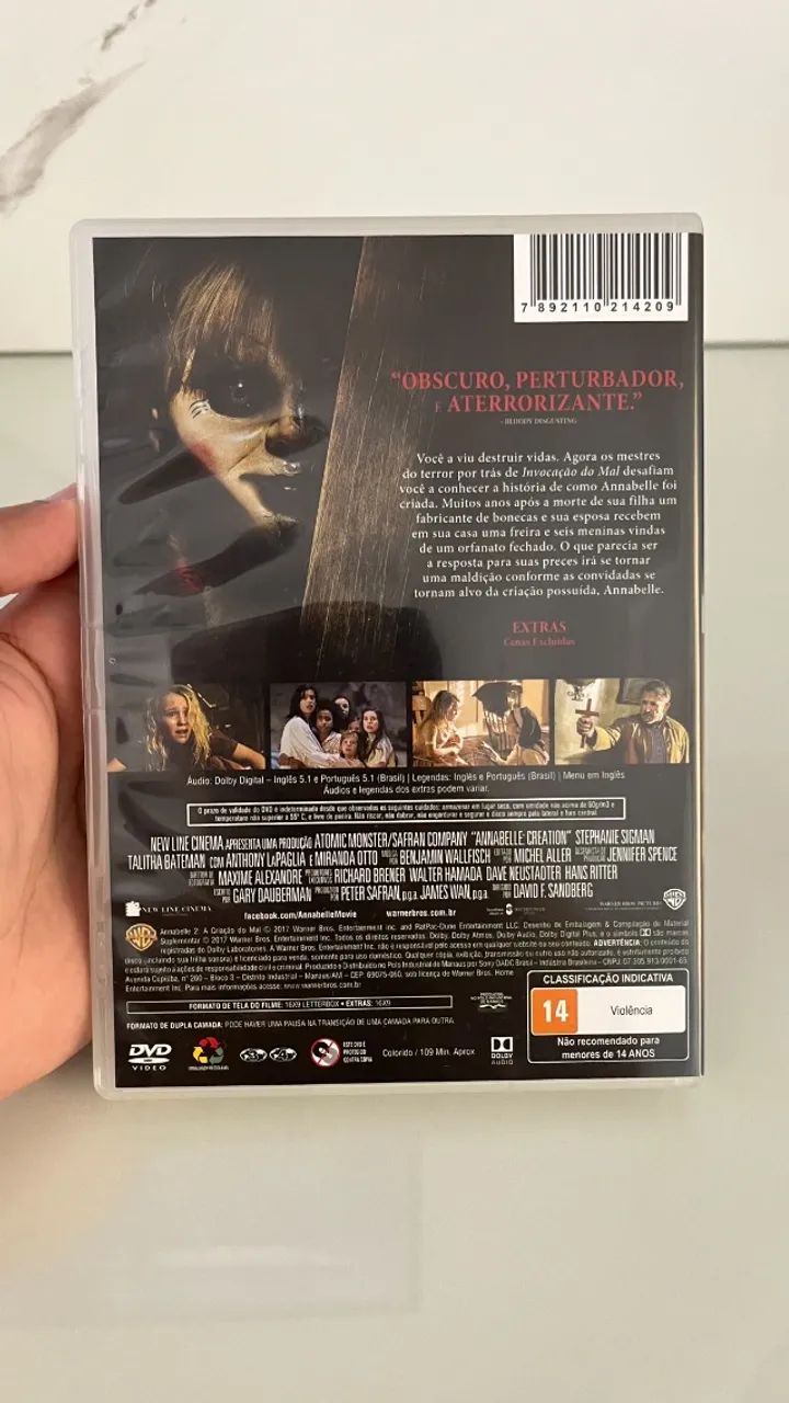 DVD Annabelle 2: A Criação do Mal - Original (Impecável) - Foto 2