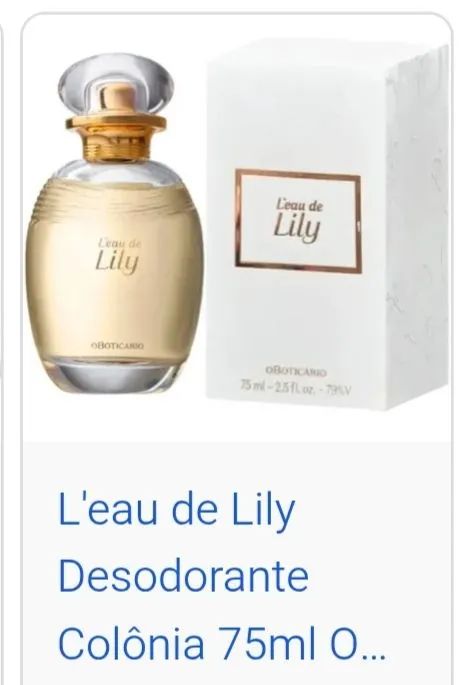 Perfume lily - Beleza e Cuidados Pessoais - Popular, Santa Rita