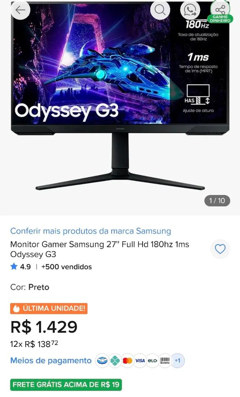 Monitor Samsung - Impecável com caixa! - Foto 5