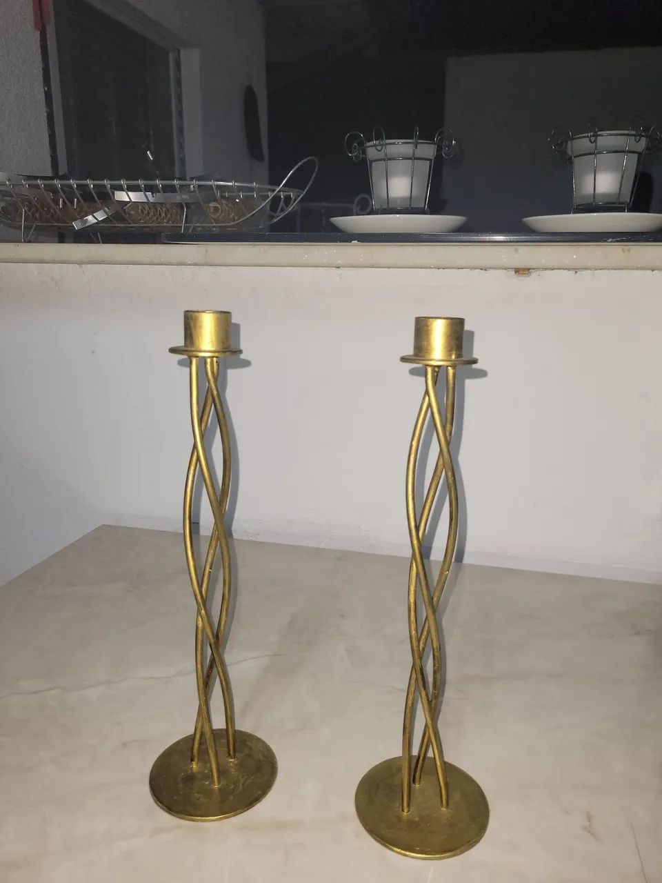 Suporte de vela de ferro