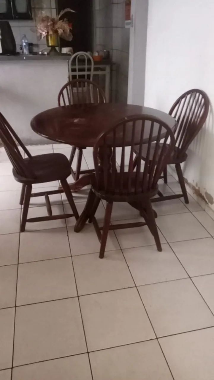 Conjunto de mesa de jantar Madeira Maciça - Foto 2