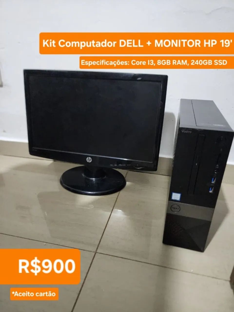 Kit computador Dell + Monitor 19 polegadas 