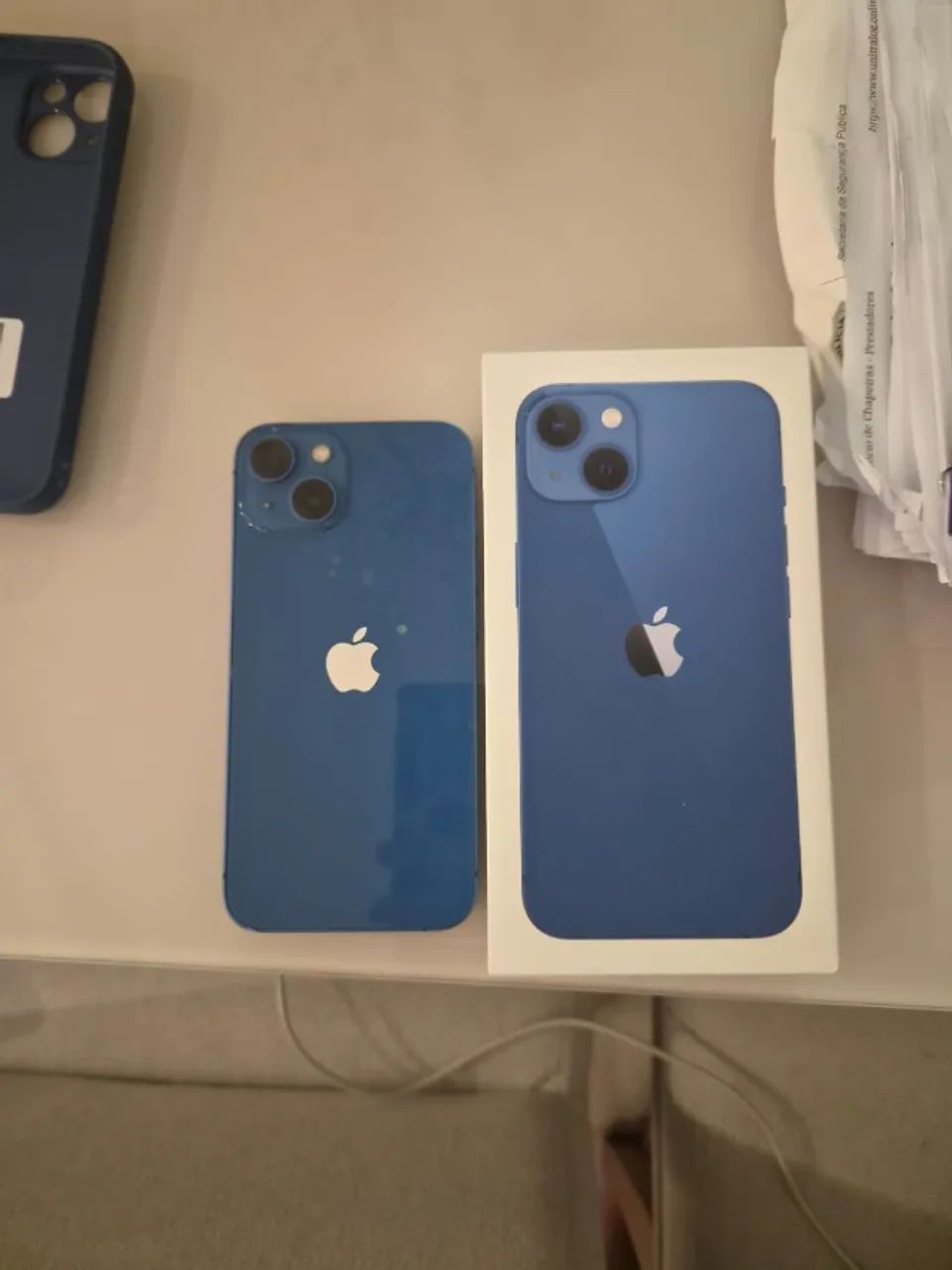 Iphone 13 azul 128gb em excelente estado de conservação e com caixa