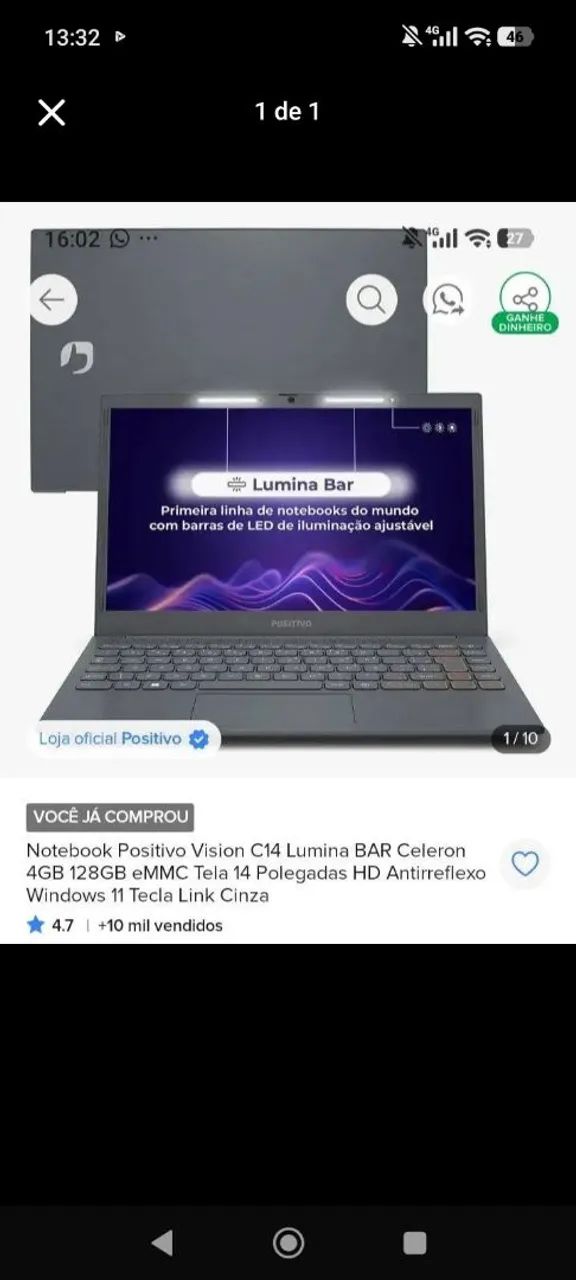 Vendo notebook 