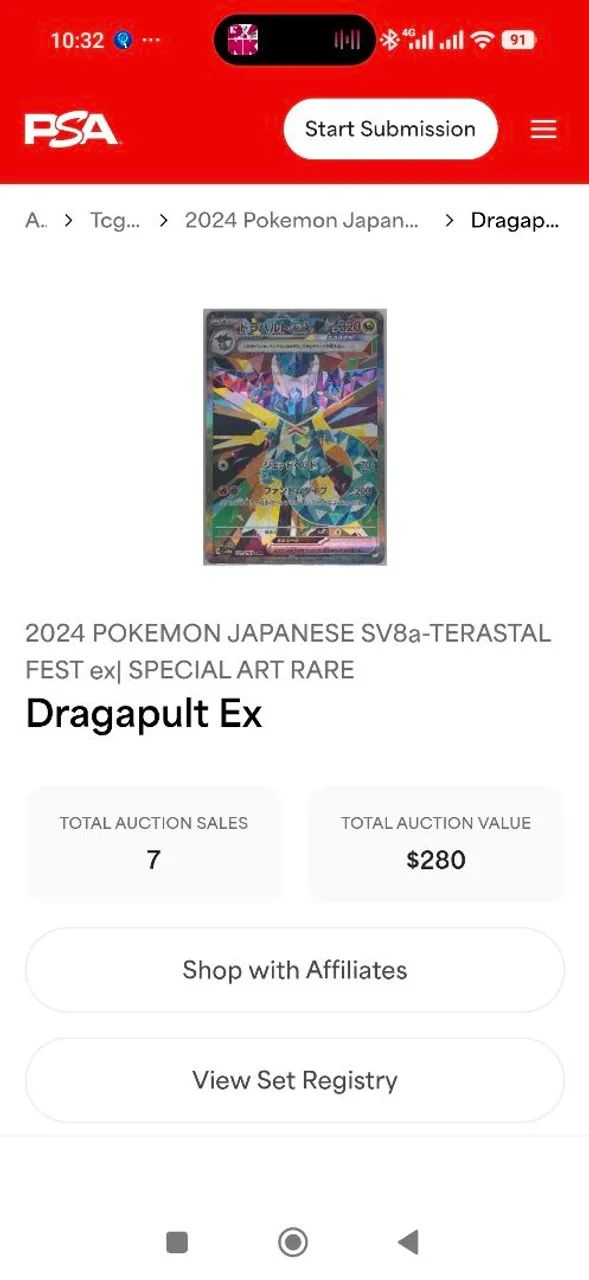 Carta Pokemon DRAGAPULT ex Japonês PSA - Foto 4