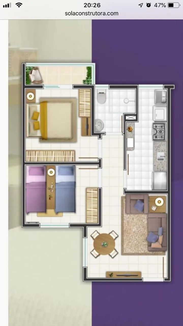 Apartamento no Res Violetas