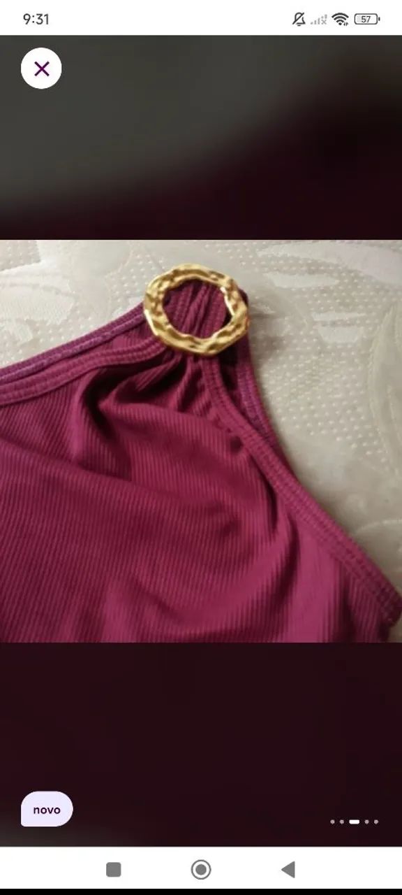 blusa vinho com uma manga - Foto 3