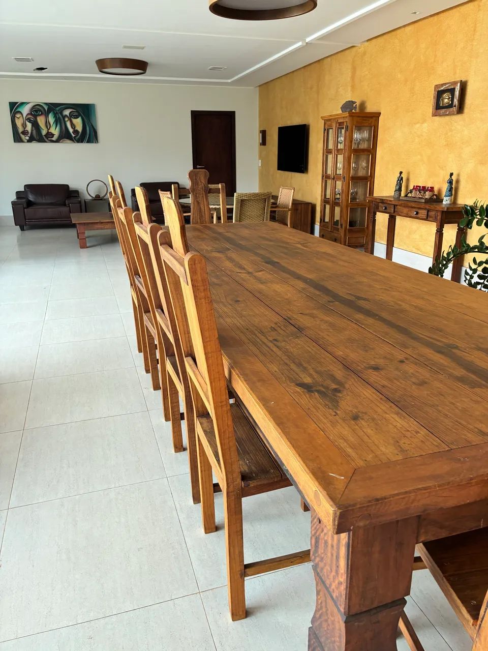MESA DE MADEIRA MACIÇA  - Foto 3
