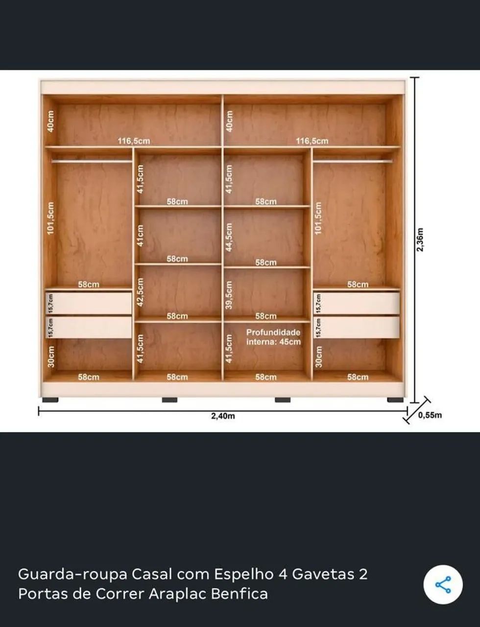 Oportunidade! Guarda roupa e Cama box  - Foto 2