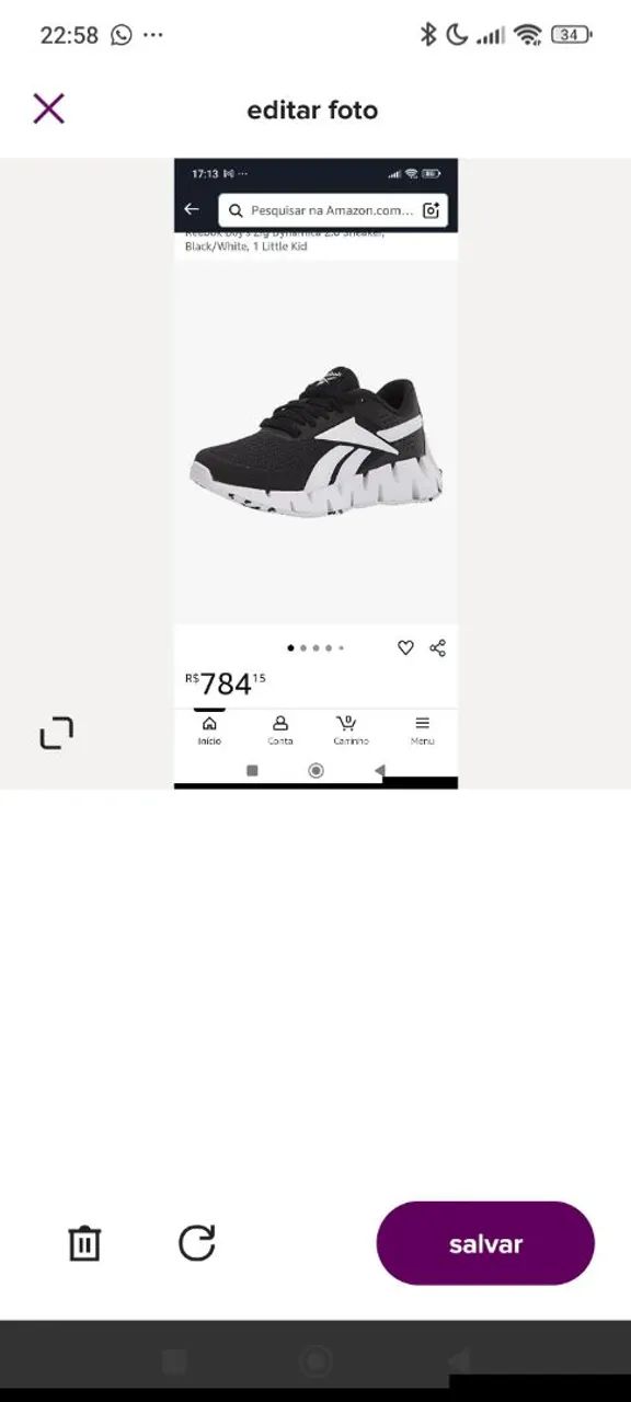 reebok boy's zig dynamica 2.0 sneaker, black/white, 1 little kid - Foto 6