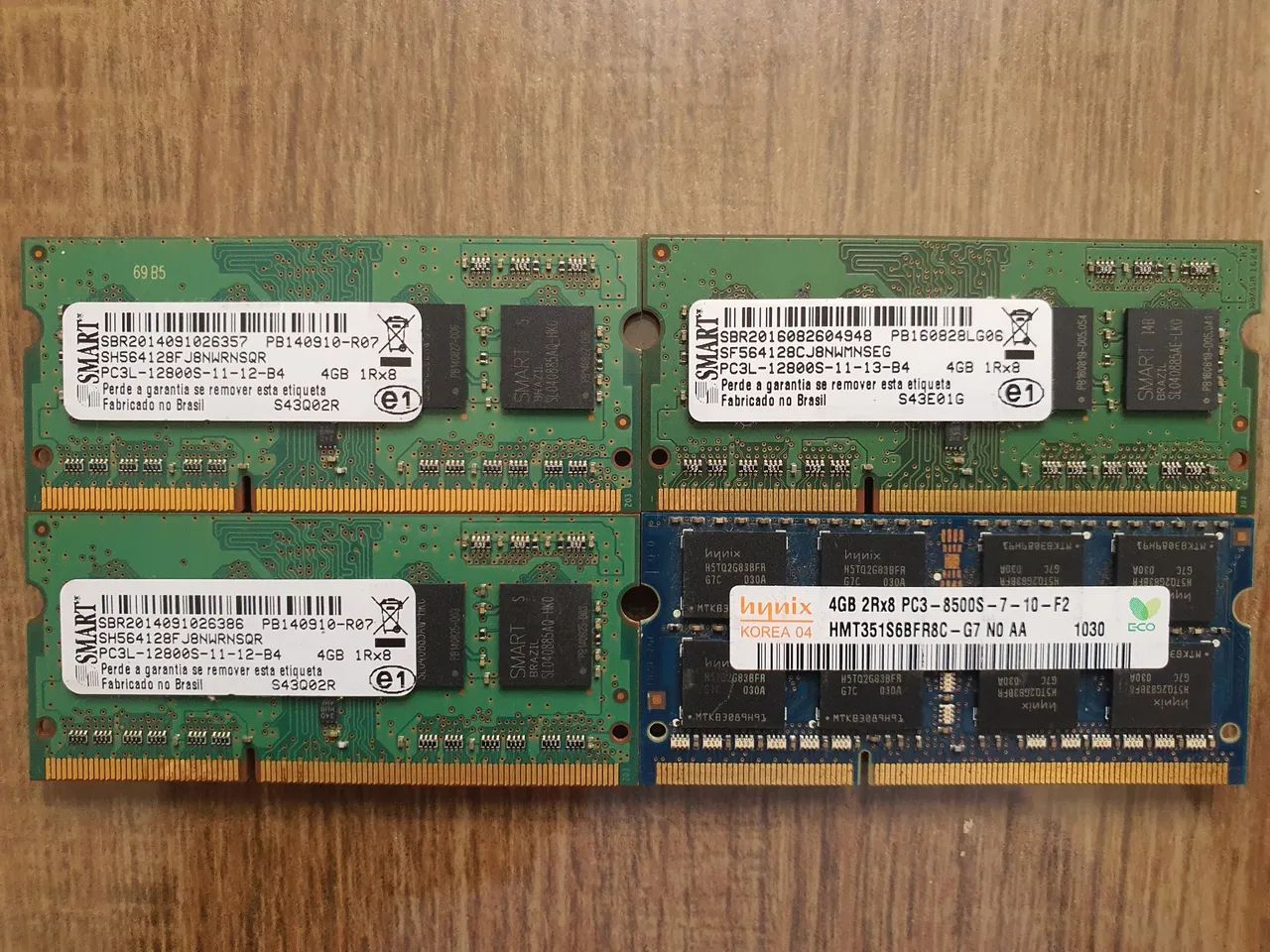4 pentes de Memória PCL3 4GB para Notebook