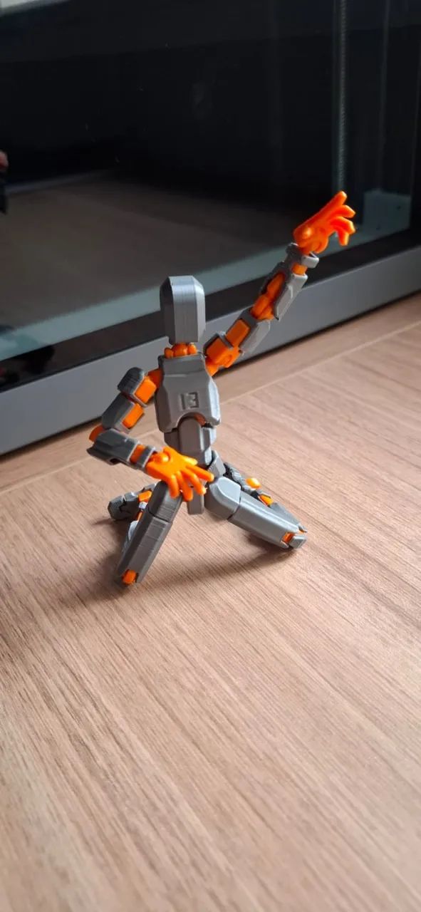 Boneco Articulado Dummy 13 Cinza e Laranja