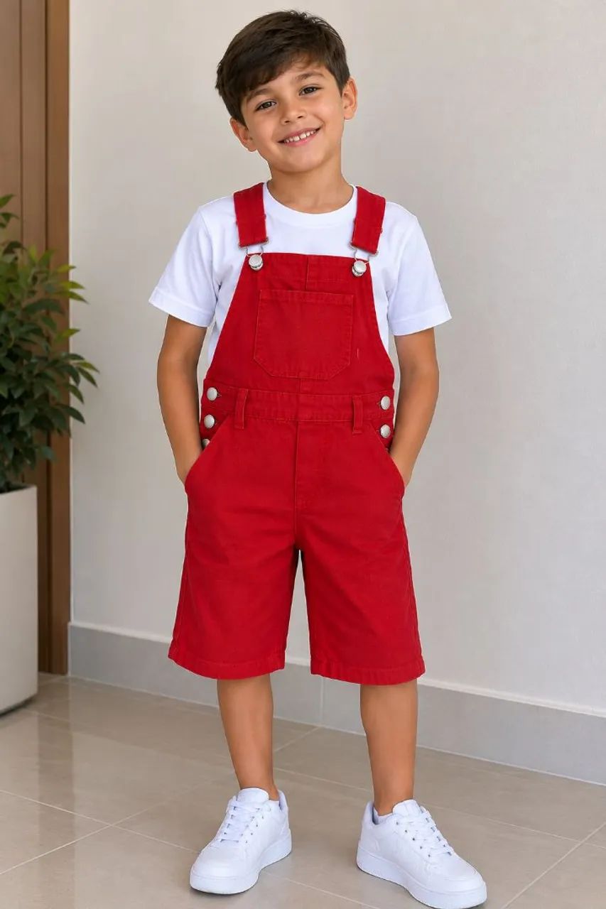 2 jardineiras menino 8 anos 