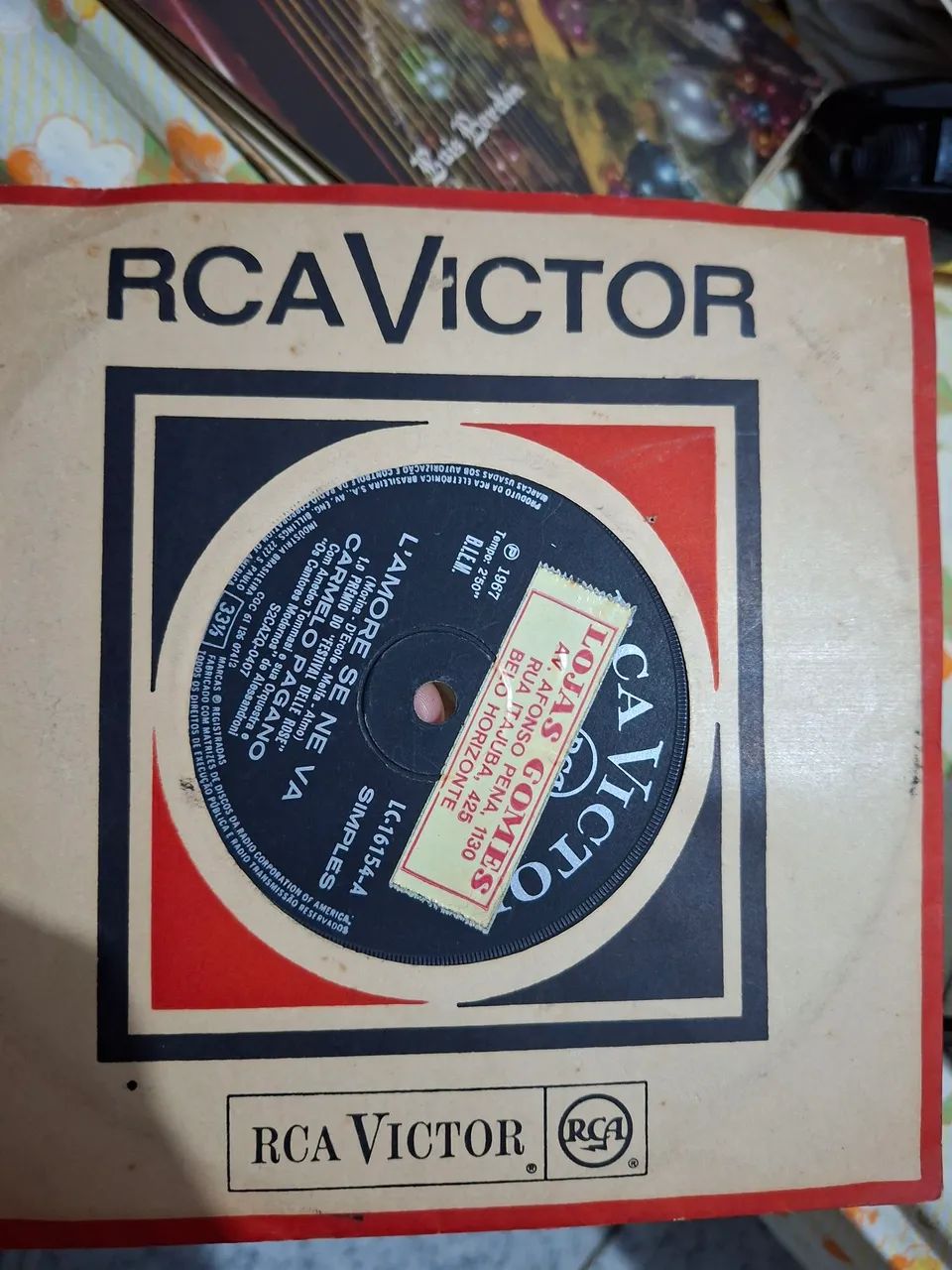 Carmelo Pagano - Compacto 7"  Questão Volta/L'amore Se Ne Va  - Foto 2