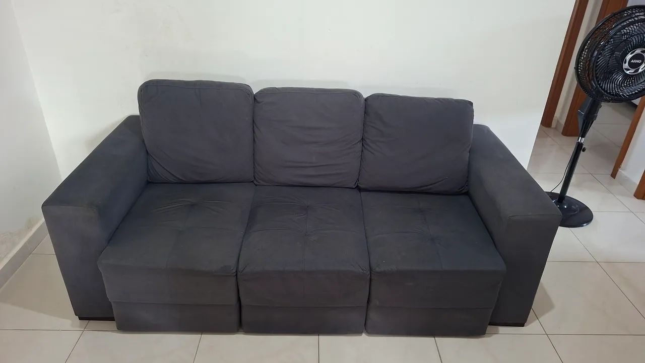 Sofá Retrátil (acompanha 3 almofadas como na imagem) - Foto 5