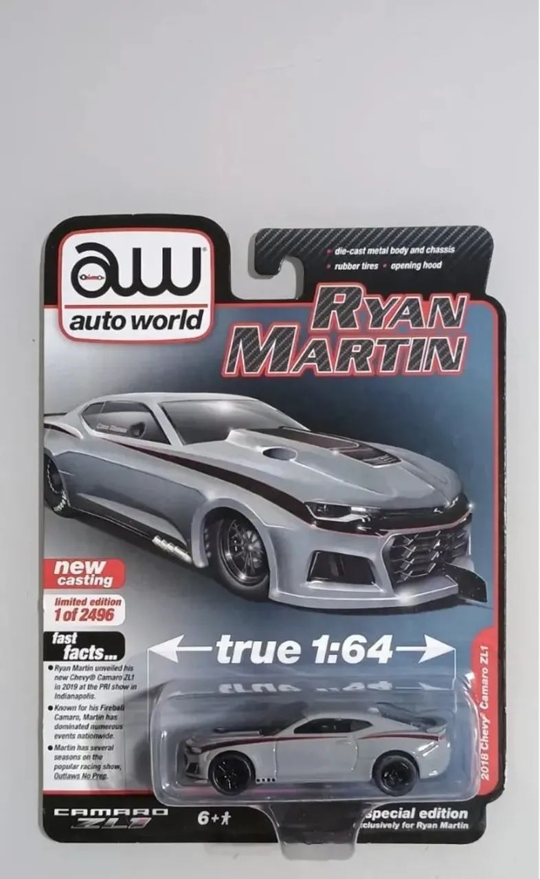 Auto World 2018 Camaro Zl1 Ryan Martin Corridas Proibidas