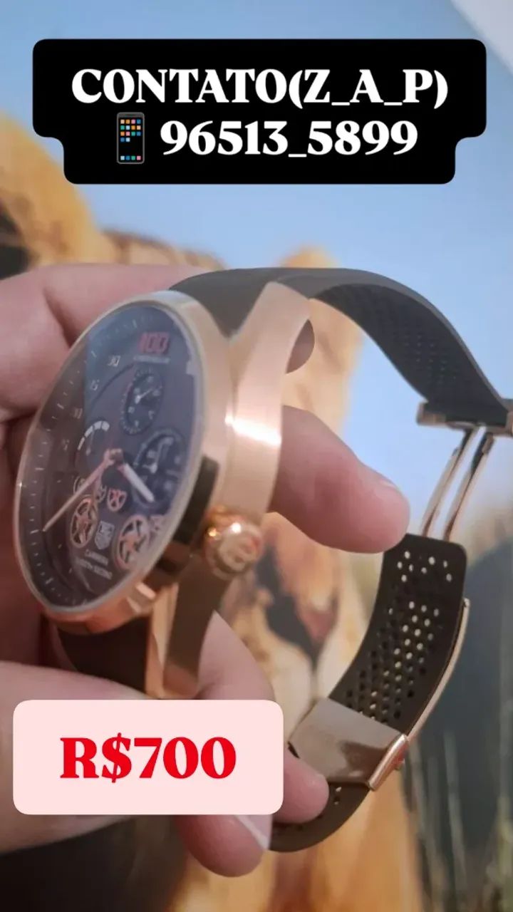 Relógio TAG HEUER MIKRO PENDULUM MULTIFUNCIONAL PULSEIRA MARROM - Foto 3