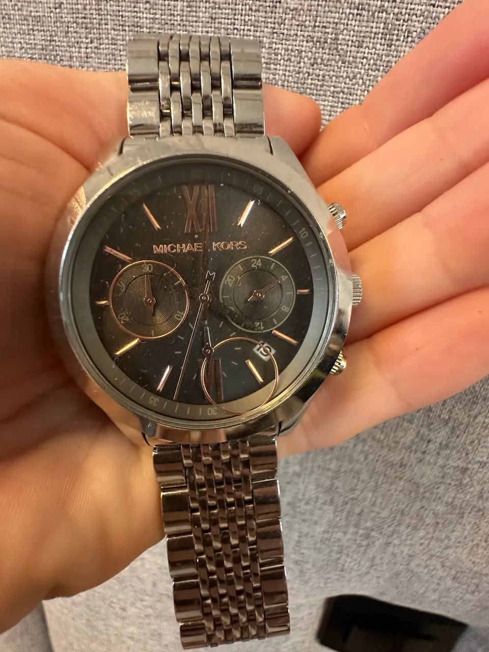 relógio michael kors prata feminino - Foto 3