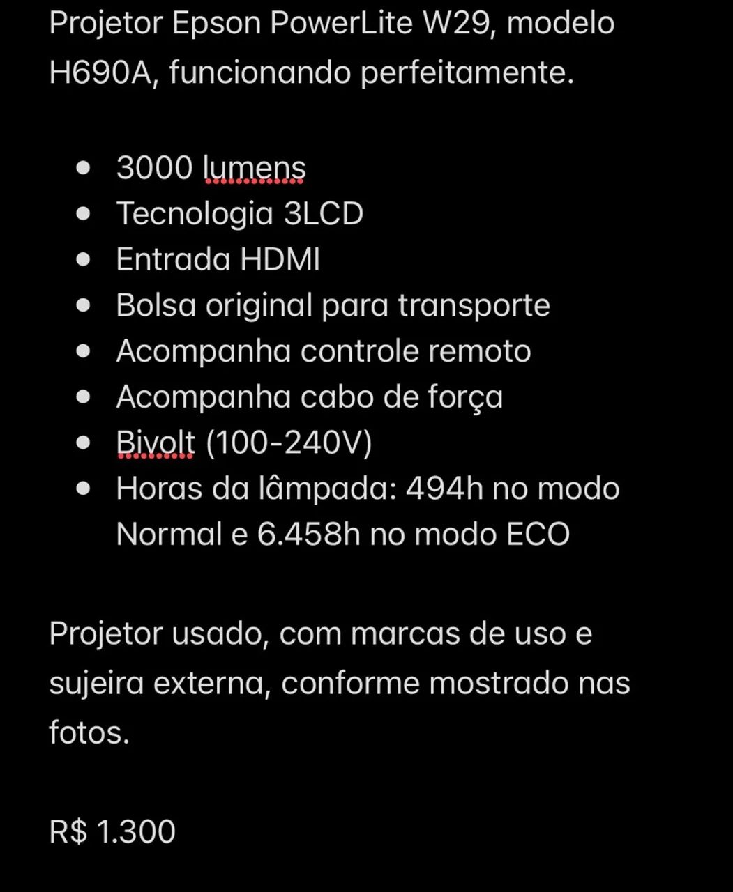 Projetor Epson PowerLite W29 - Foto 5