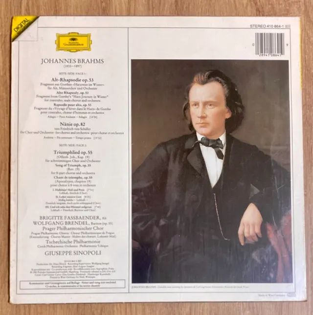 Lp Vinil Brahms: Alt Rhapsodie (maestro Sinopoli) Selo Deutsche