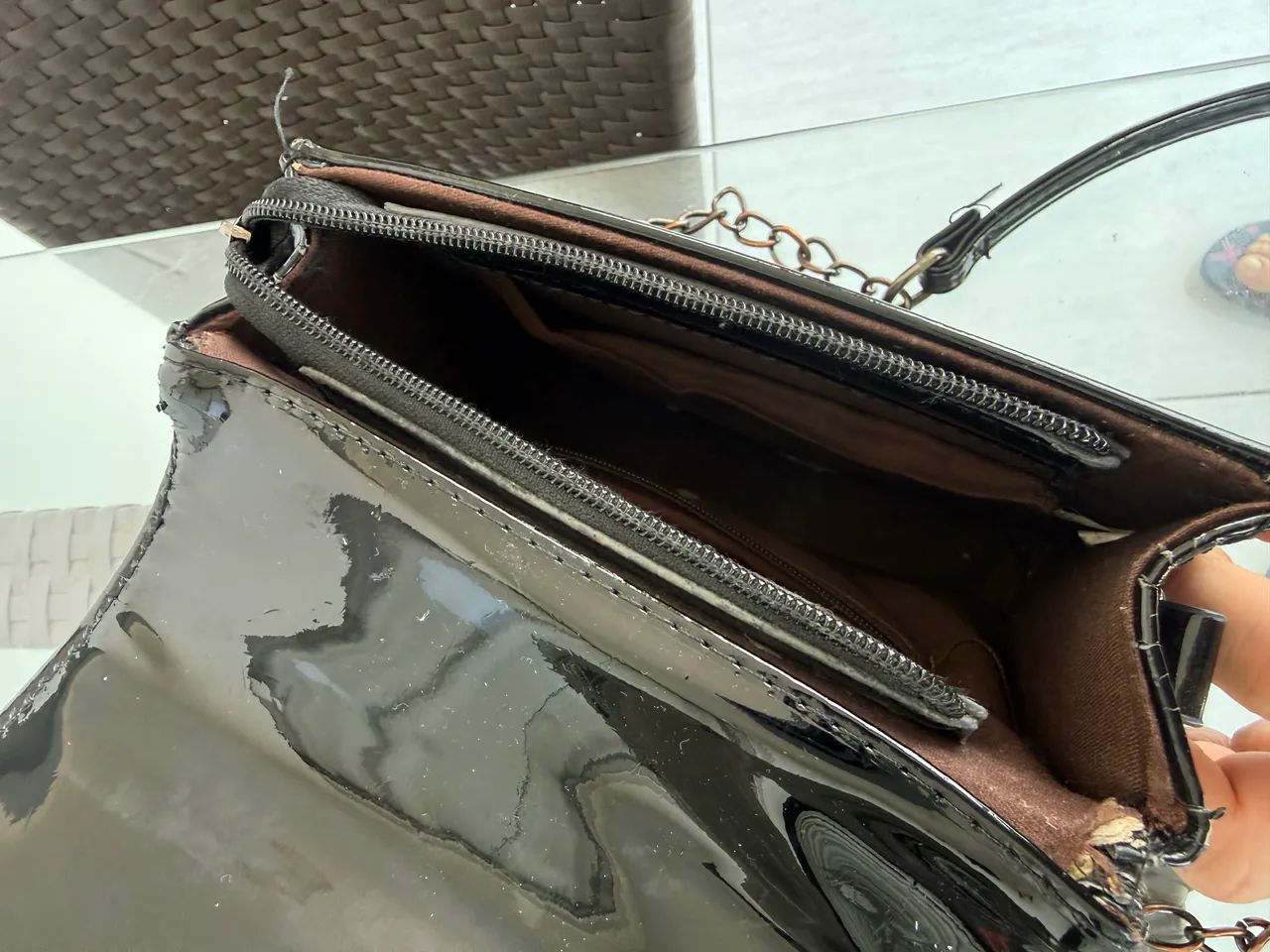 Bolsa preta alça corrente transversal  - Foto 2
