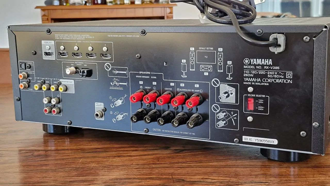 Receiver Yamaha RX V385 - Aparelhos de Som - Centro, Londrina
