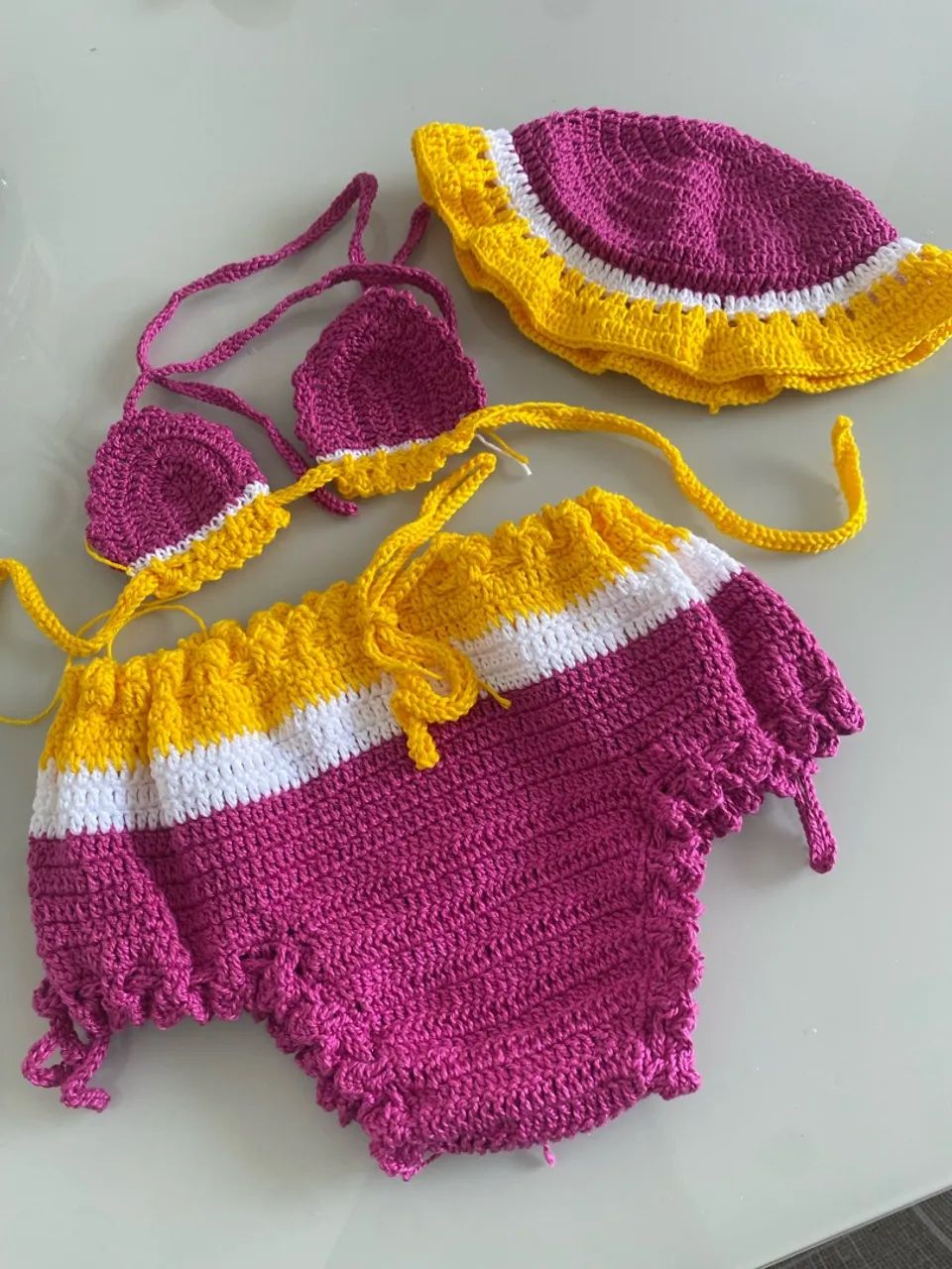 Conjunto 3 peças crochê  - Foto 4