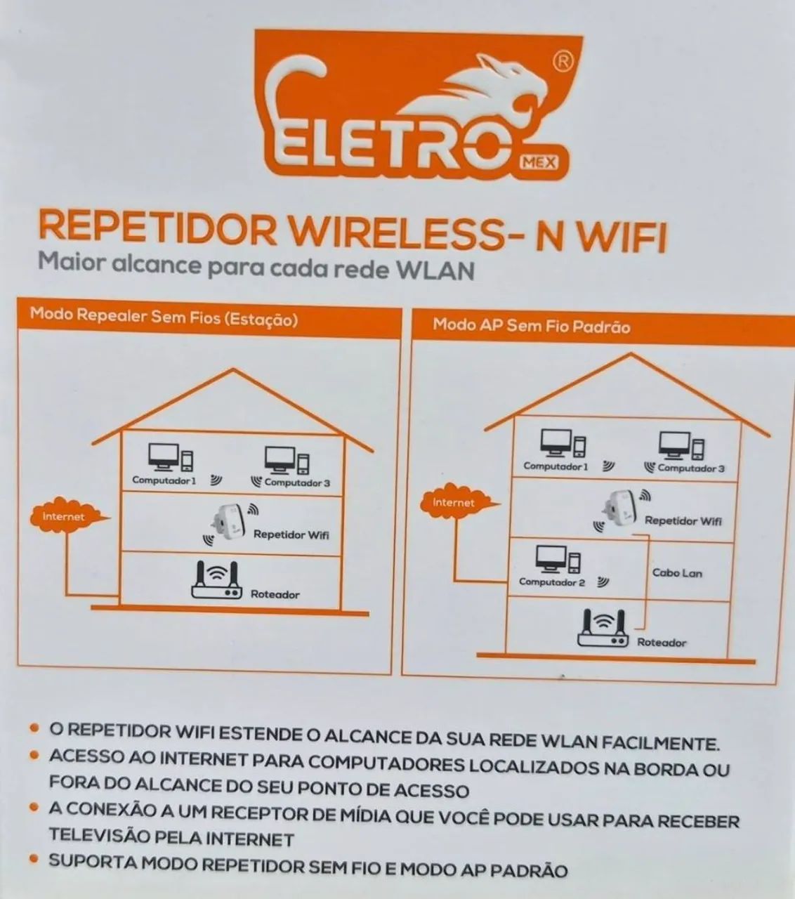 REPETIDOR DE SINAL WIFI EL-1801 - Foto 3