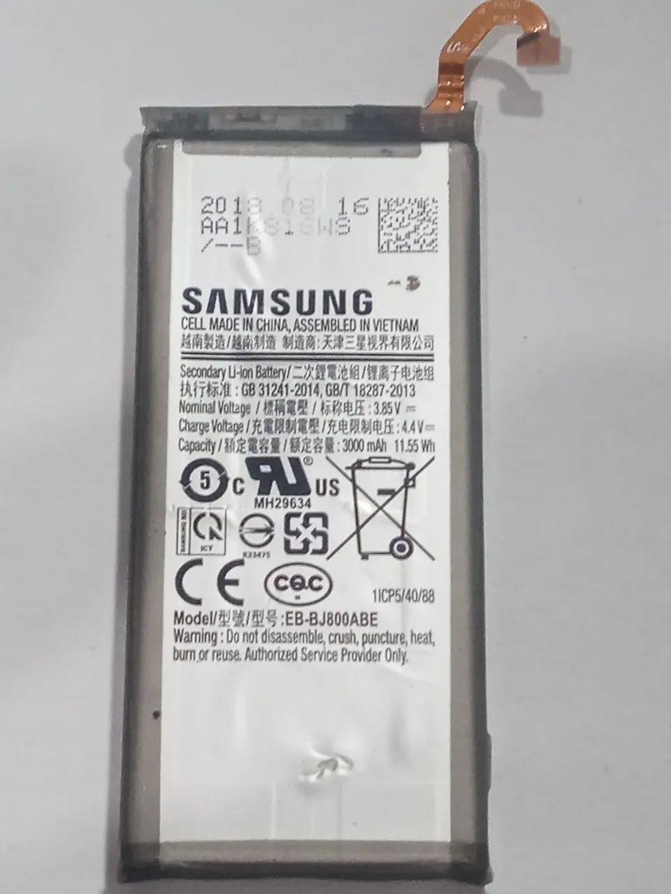 Bateria celular Samsung Galaxy J6 J600 J800 EB-BJ800AB 3000mAh original  - Foto 3