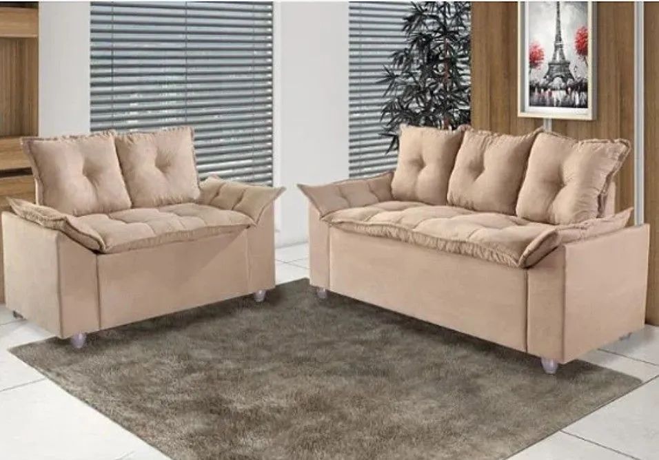 JOGO DE SOFA 2+3 LUGARES 10X 99,90 - Foto 4