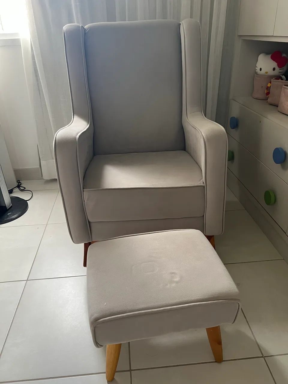 Poltrona de balanço com Puff - Foto 2