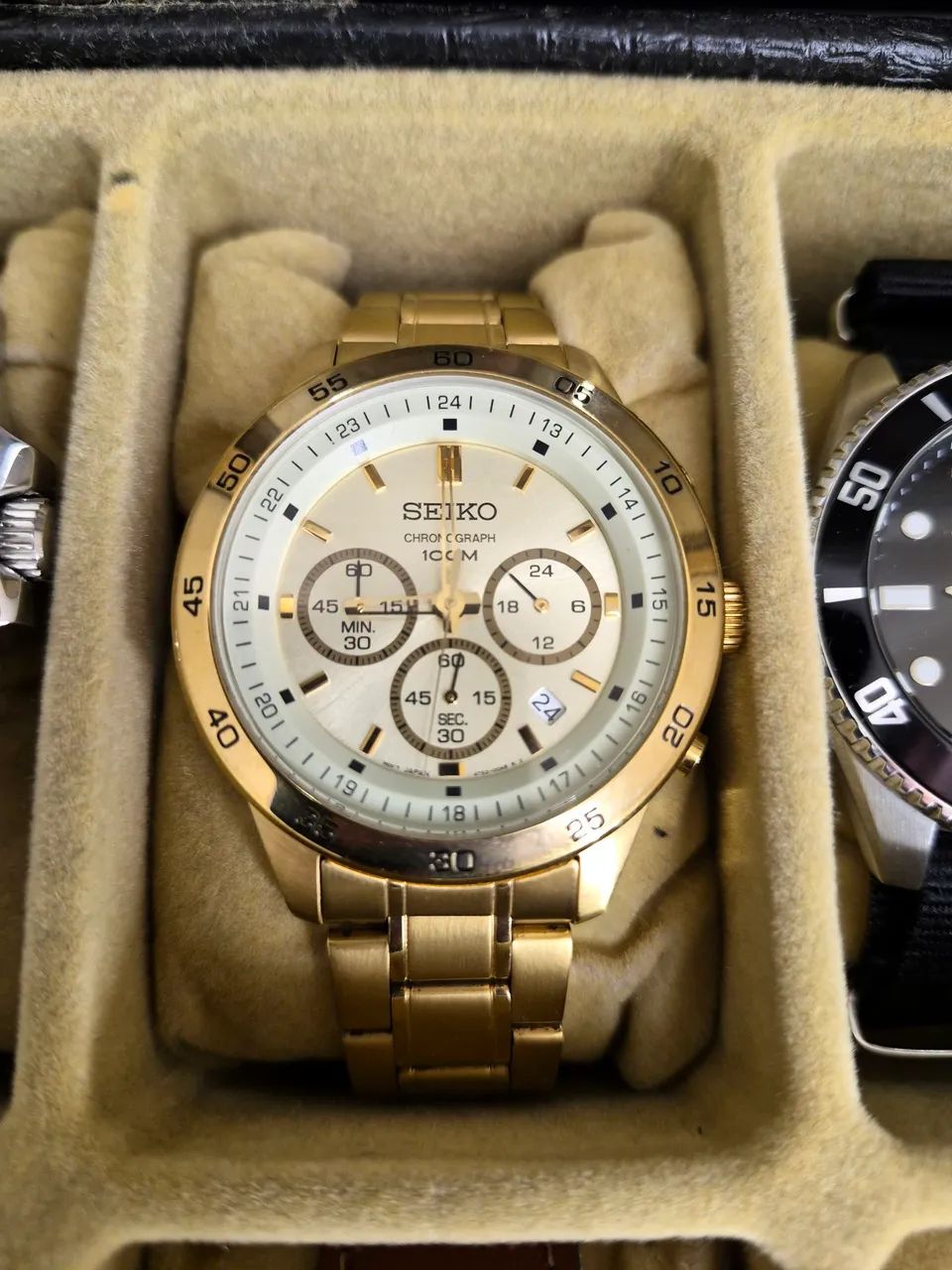 SEIKO SKS526B1 C1KX ? Cronógrafo 100M | FULL SET + PULSEIRA EXTRA - Foto 2