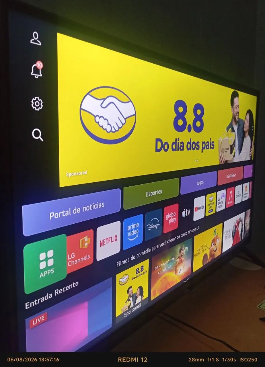 VENDO SMART TV LG DE 43 POLEGADAS, USADA APENAS 2 MESES, AINDA TENHO A CAIXA