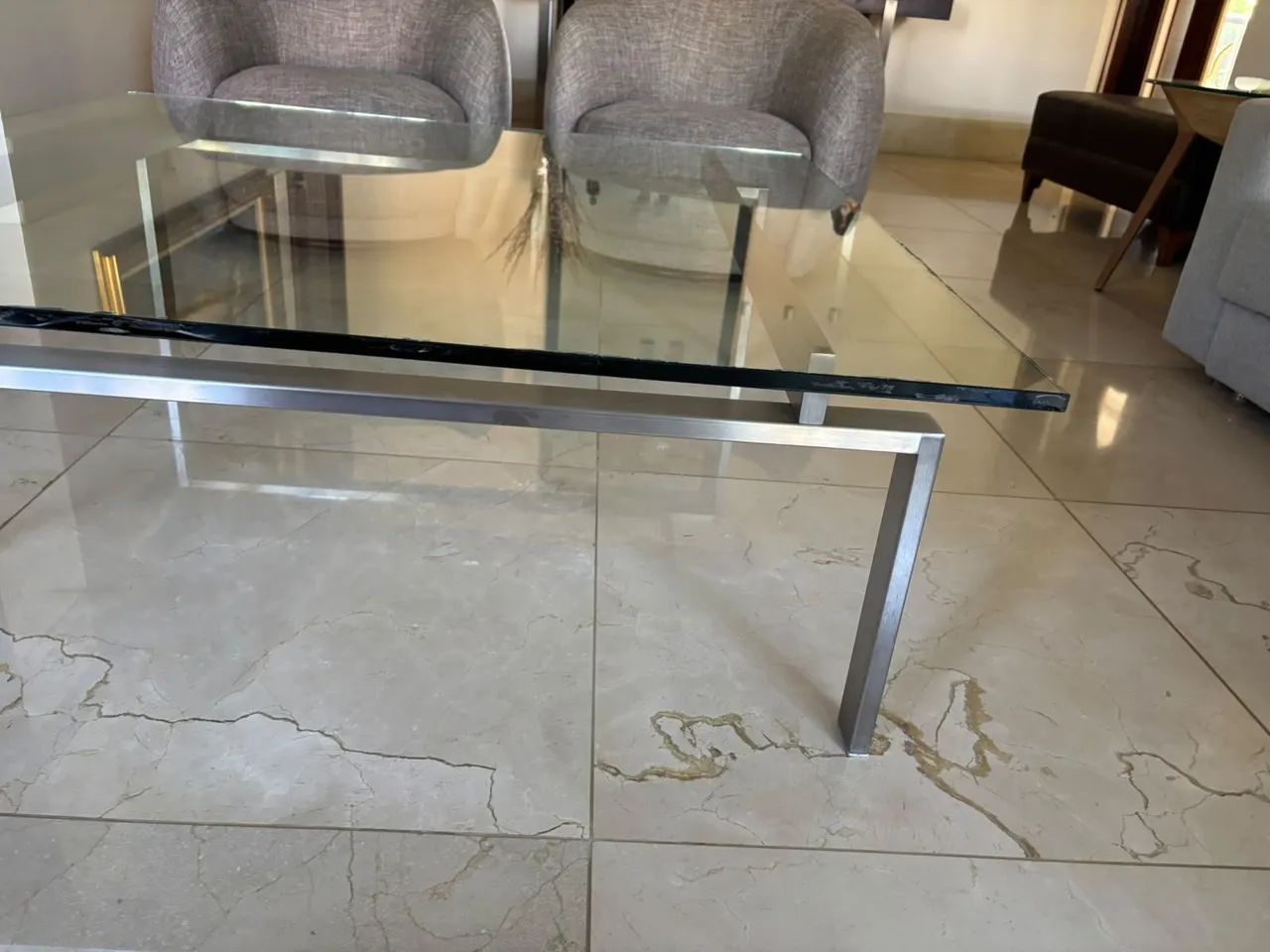 Mesa de Centro de Vidro - Excelente Estado - Foto 3