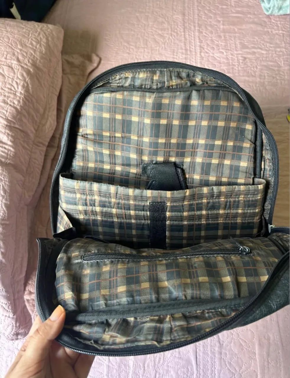 Mochila de couro executiva Charles preto  - Foto 2