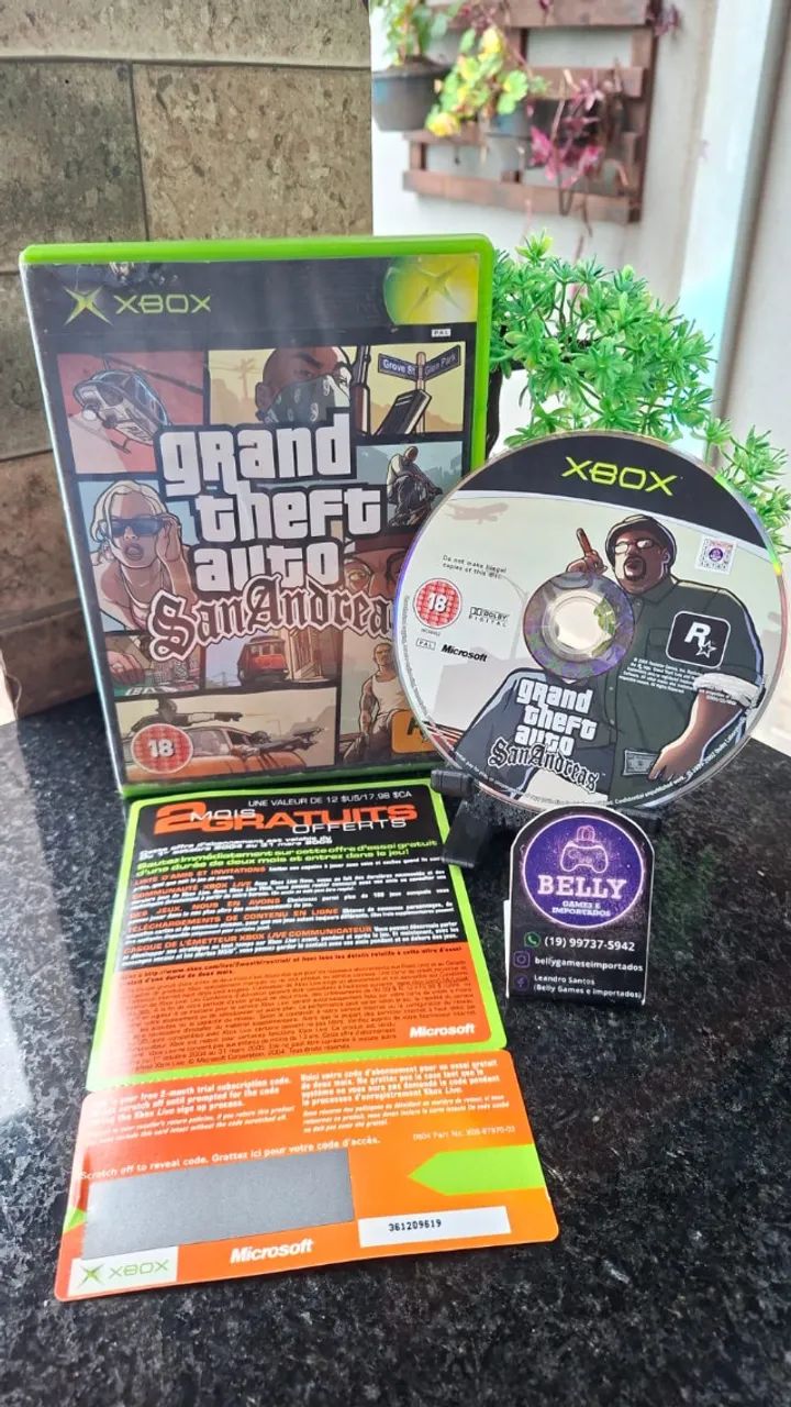 GTA SAN ANDREAS - XBOX CLÁSSICO - ORIGINAL