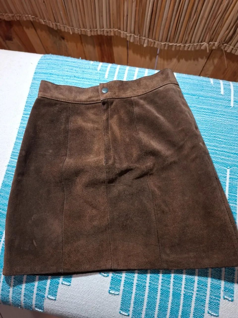 Saia de couro de antílope legítimo,  tamanho 36