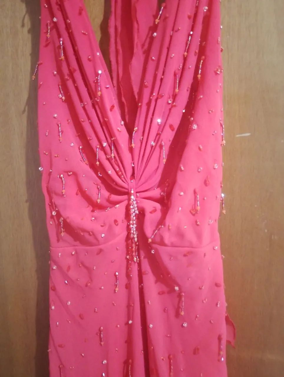 Vestido vintage bordado decote V - Foto 3