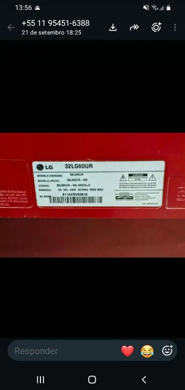 TV MONITOR VERMELHA 32 POLEGADAS LINDONA - Foto 5